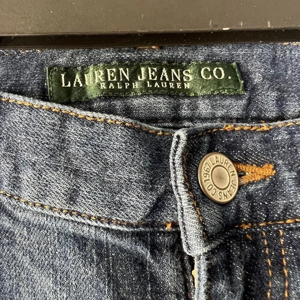 Lauren Ralph Lauren Straight Leg Jeans Sz 6 Denim 90s Style %98 Cotton - Picture 4 of 9